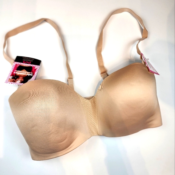 New Maidenform Wireless Strapless Bra Stay-Put Comfort Grip Lining NWT Size 34D - Picture 1 of 11